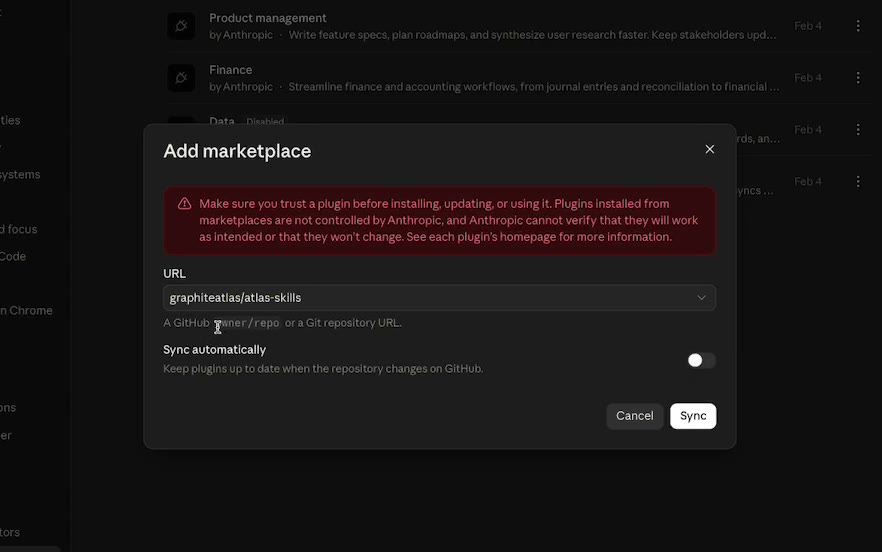 Sync automatically left off