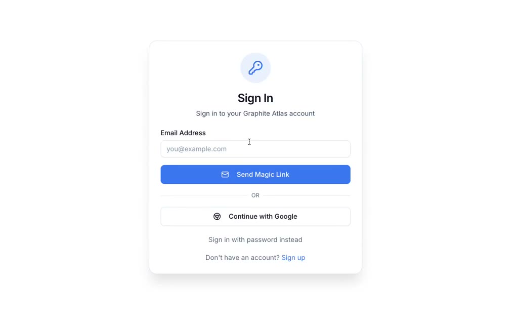 The sign-in page