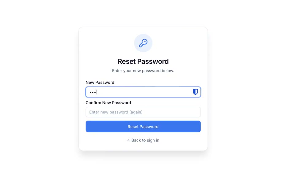 Set a new password