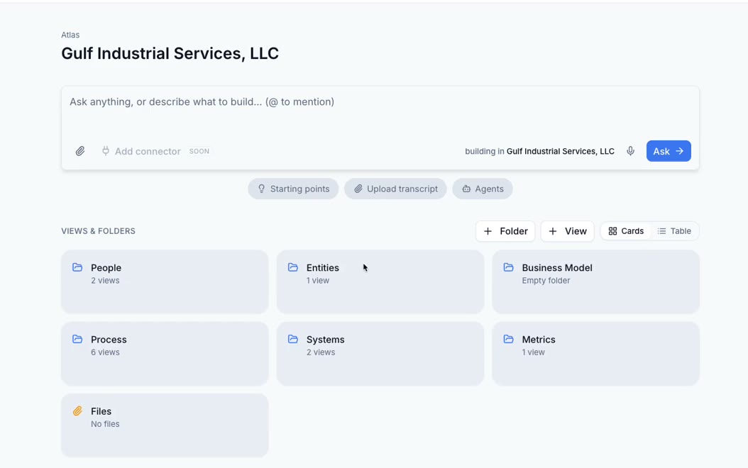 The atlas home page